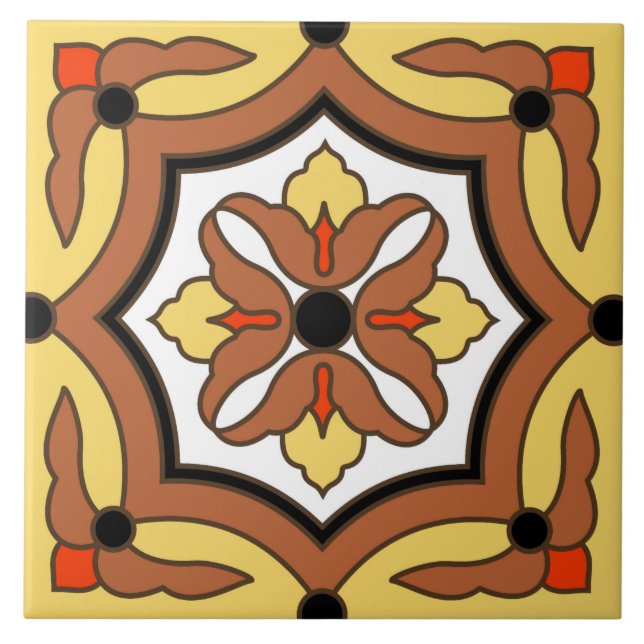 Azulejo da ilha catalã Vintage dos anos 30 (Frente)