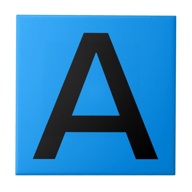 Azulejo da letra - fundo azul (Frente)