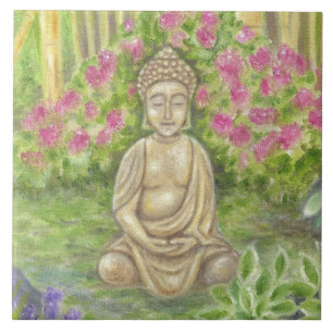 Azulejo da parede da estátua de Buddha