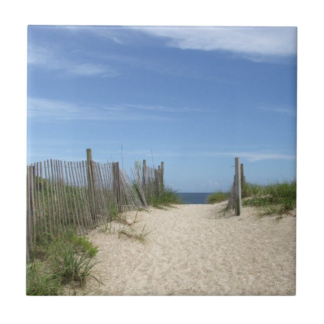 Azulejo da praia de Wrightsville do acesso público (Frente)