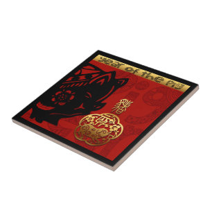 Azulejo de Aniversário do Zodique, Ano Novo, Chinê