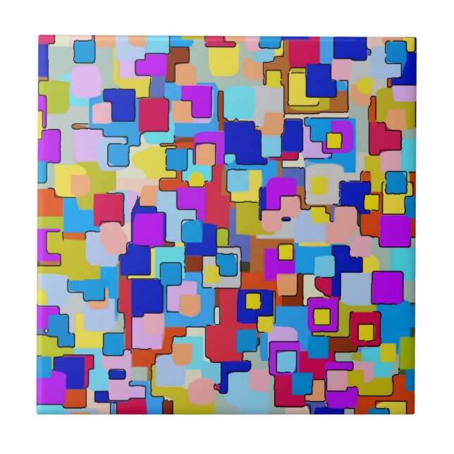 Azulejo de aparência do holandês multicolorido (Frente)