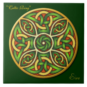 Azulejo de Arte Celtic Ring Irish Knot 6'