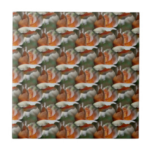 Azulejo de Arte Floral Peach Rosebuds