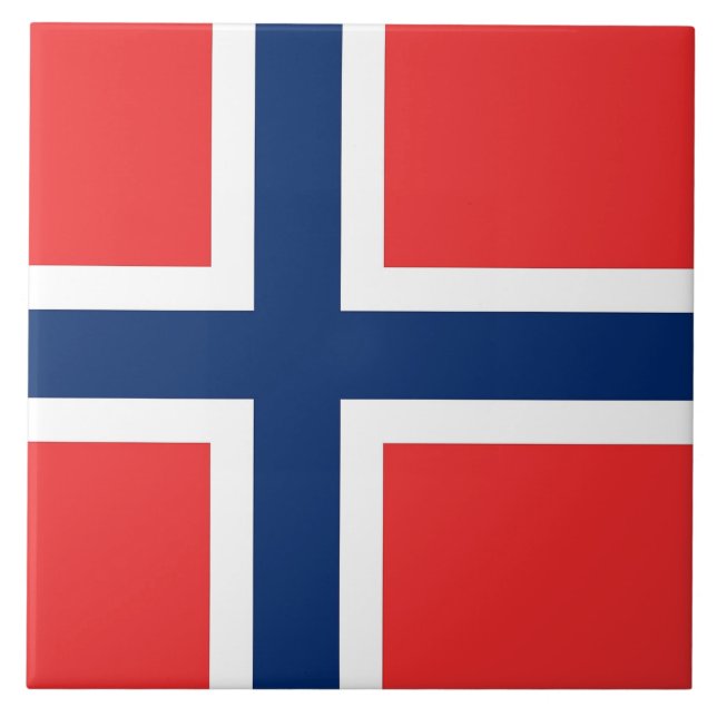 Azulejo de bandeira da Noruega (Frente)