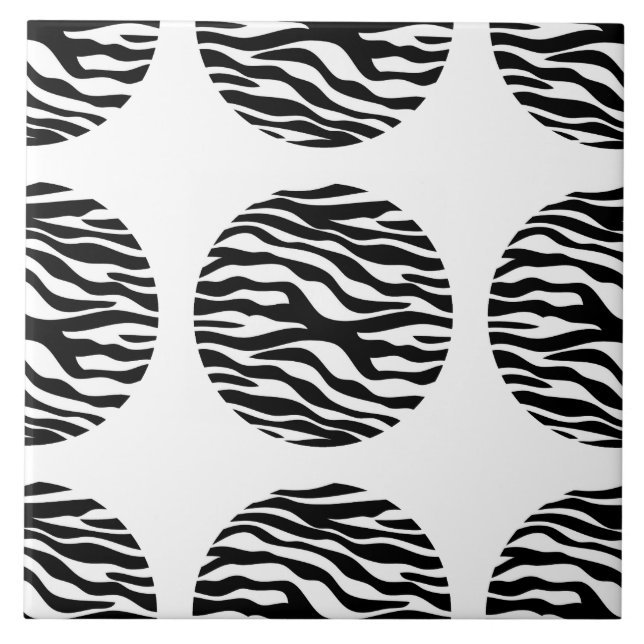 Azulejo de Bolinhas de Impressão Zebra (Frente)
