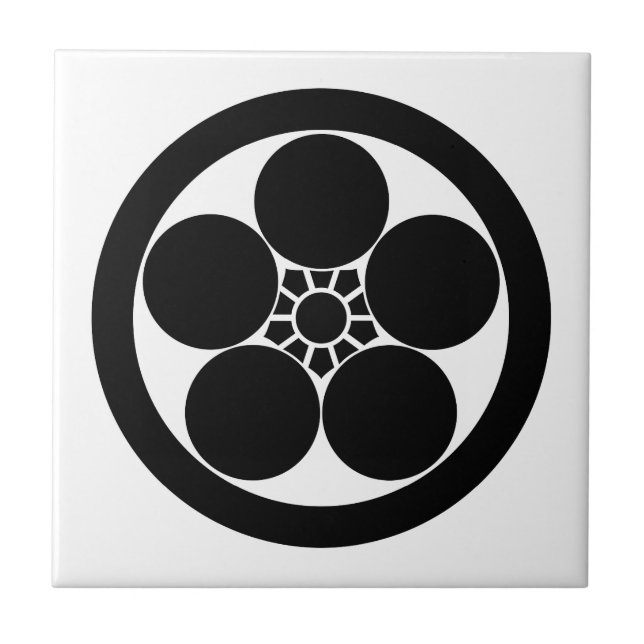 AZULEJO DE CERÂMICA  丸に梅鉢 (Frente)