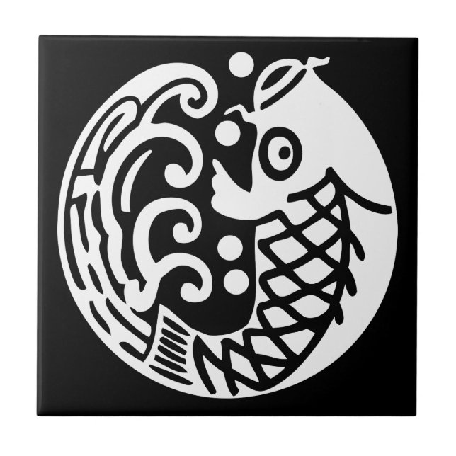 AZULEJO DE CERÂMICA  鯉に波 (Frente)