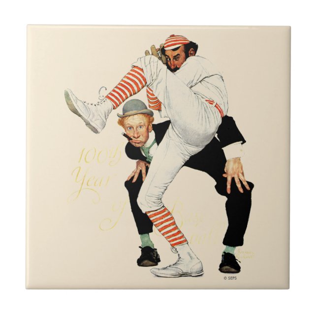 Azulejo De Cerâmica 100º Aniversário do Baseball (Frente)