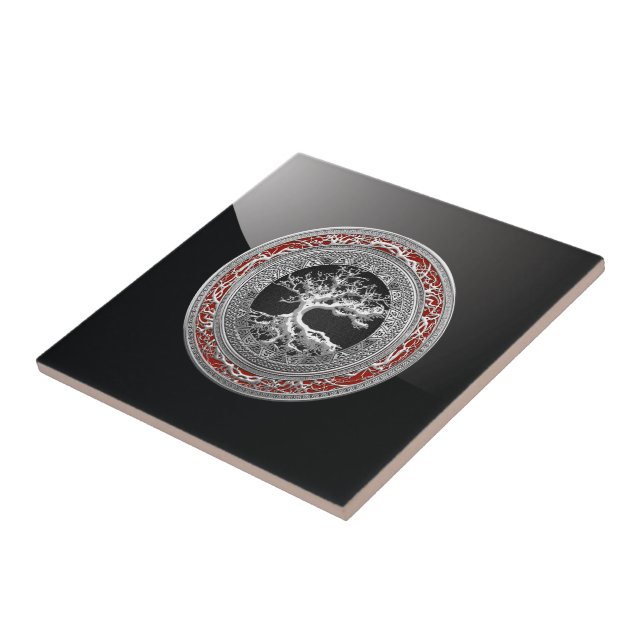 Azulejo De Cerâmica [100] Treasure Trove: Celtic Tree of Life [Prata] (Lateral)