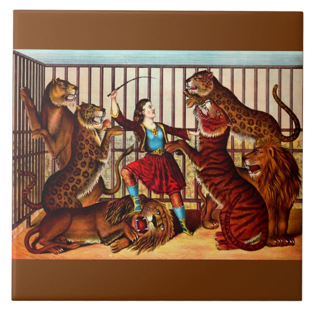 Azulejo De Cerâmica 1874 A Rainha Leão (Frente)