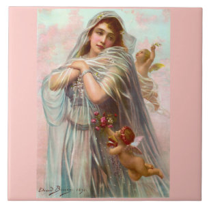 Azulejo De Cerâmica 1891 Edouard Bisson The Fiancée