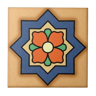 Azulejo De Cerâmica 1920 de Design de Vintage Malibu Potteries