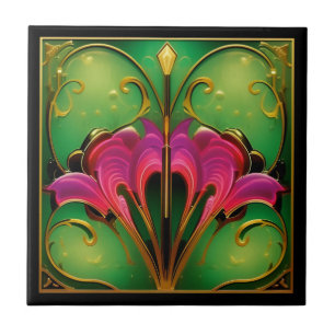 Azulejo De Cerâmica 1920 Vintage Art Deco Reproduction Cerâmica Azulej