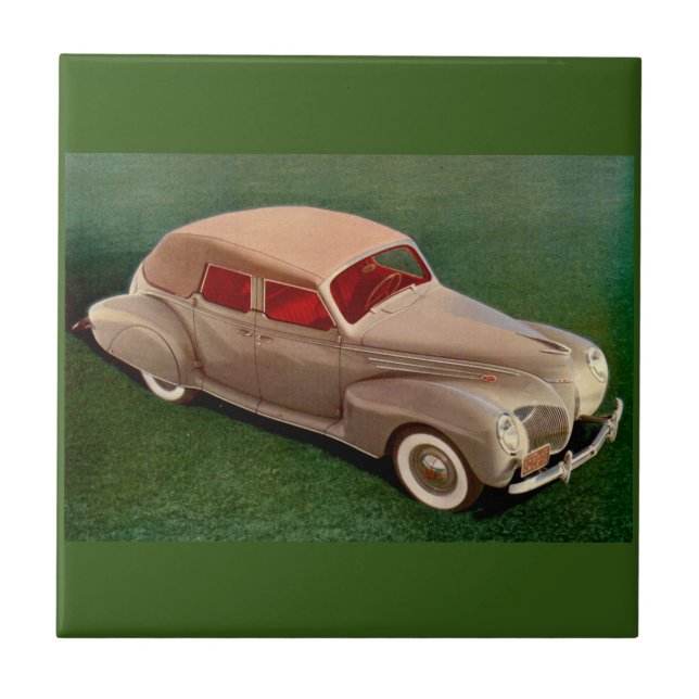 Azulejo De Cerâmica 1939 Lincoln Zephyr (Frente)