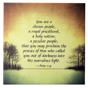 Azulejo De Cerâmica 1 2:9 de Peter você é pessoas escolhidas, bíbli