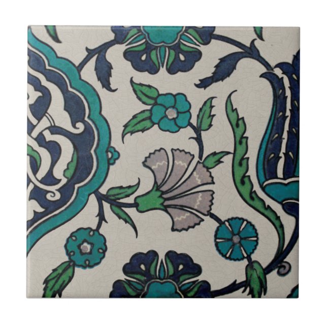 Azulejo De Cerâmica 1 de 2 cravos totais plorais persos Repro  (Frente)