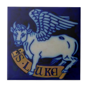 Azulejo De Cerâmica 1 de 4 Ruas evangelistas Luke Bull Repro Gótico St