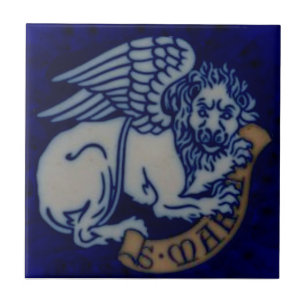 Azulejo De Cerâmica 1 de 4 Ruas evangelistas Marca Lion Winged Reprodu