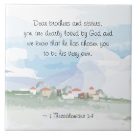 Azulejo De Cerâmica 1 Tessalónica 1:4 Você é Muito Amado por Deus