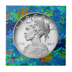 Azulejo De Cerâmica 2017 American Liberty, 225.º aniversário Silver