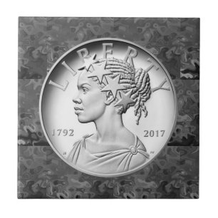 Azulejo De Cerâmica 2017 American Liberty 225.º aniversário Silver C