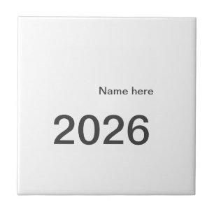 Azulejo De Cerâmica 2026 2027 2028 nome título aqui ano letra negrito 