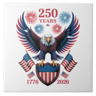 Azulejo De Cerâmica 250º Aniversário 250 Anos EUA 1776