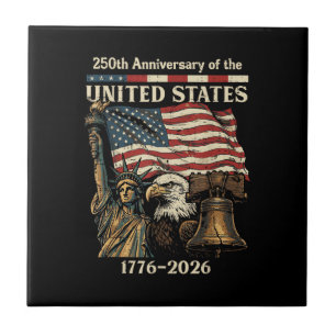 Azulejo De Cerâmica 250º Aniversário dos Estados Unidos 250 Anos 4º de