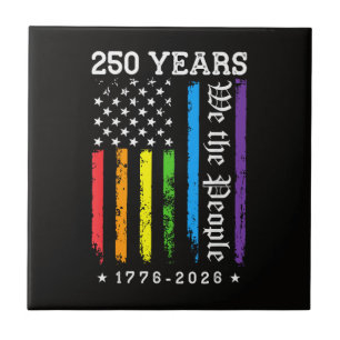 Azulejo De Cerâmica 250 Anos de 250º Aniversário EUA LGBT Pr