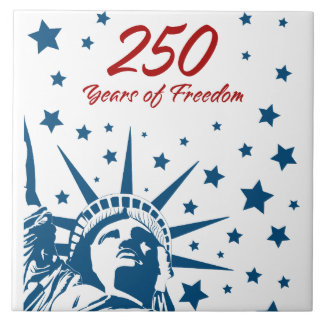 Azulejo De Cerâmica 250 Years of Freedom Happy Birthday USA Patriotic 