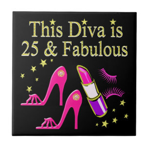 AZULEJO DE CERÂMICA  25 E DESIGN DE DIVA FABULOUS DAZZLING