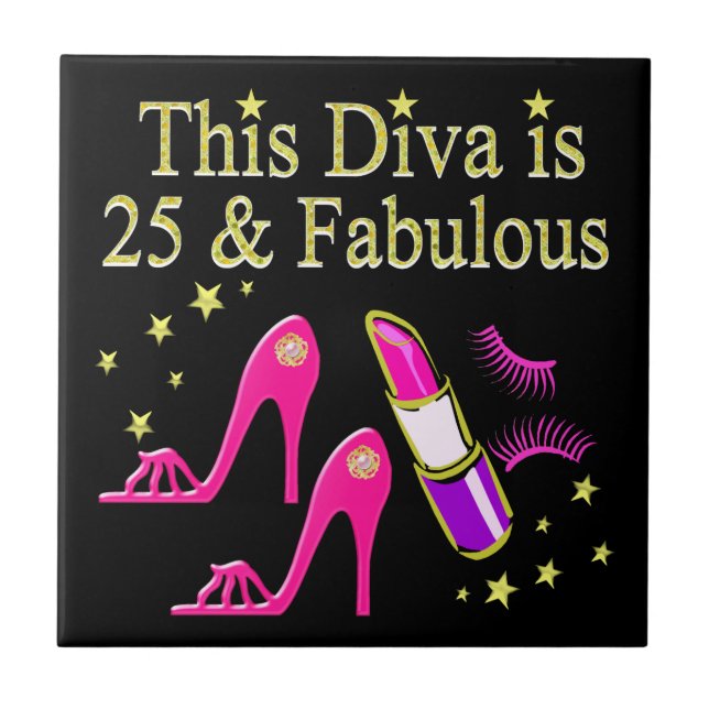 AZULEJO DE CERÂMICA  25 E DESIGN DE DIVA FABULOUS DAZZLING (Frente)