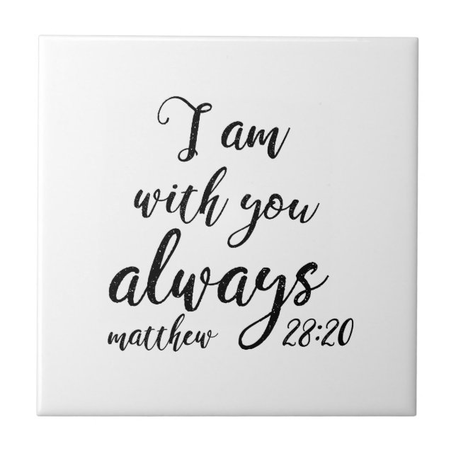 Azulejo De Cerâmica 28:20 de Matthew (Frente)