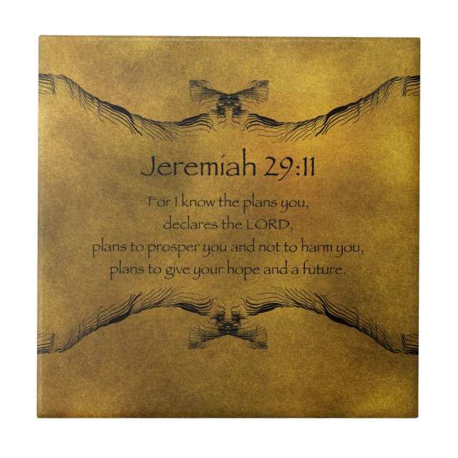 Azulejo De Cerâmica 29:11 de Jeremiah (Frente)