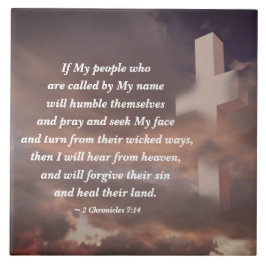 Azulejo De Cerâmica 2 Crônicas 7:14 Se minhas Pessoas rezarem