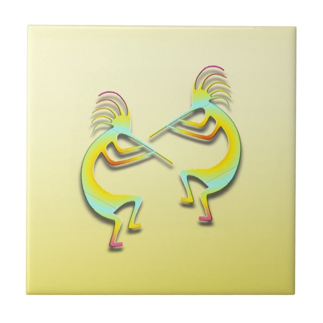 Azulejo De Cerâmica 2 Kokopelli #86 (Frente)