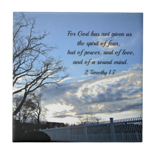 Azulejo De Cerâmica 2 Timothy 1:7 Porque Deus não nos deu o espírito