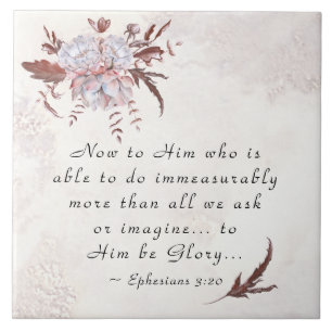 Azulejo De Cerâmica 3:20 de Ephesians a ele que pode fazer mais