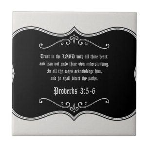 Azulejo De Cerâmica 3:5 dos provérbio - presente cristão feito sob