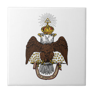 Azulejo De Cerâmica 3ó Rito escocês Brown Eagle do grau