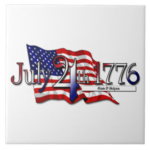 Azulejo De Cerâmica 4 de julho de 1776 Estrelas e Stripes