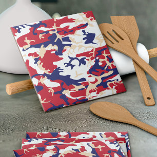 Azulejo De Cerâmica 4 de Julho, Dia da Independência, Bege Camuflado
