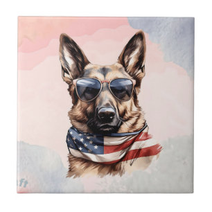 Azulejo De Cerâmica 4 De Julho Grande Cachorro-70631