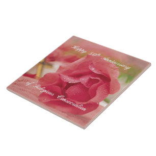 Azulejo De Cerâmica 50.º Aniversário da Rosa de Conseção Religiosa