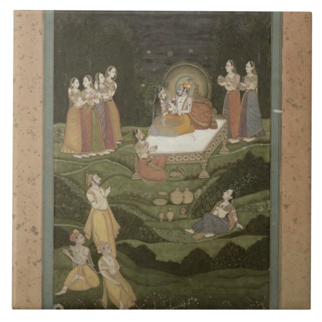 Azulejo De Cerâmica 63,794" Tambula-Seva", Krishnagar, Bengal (Frente)