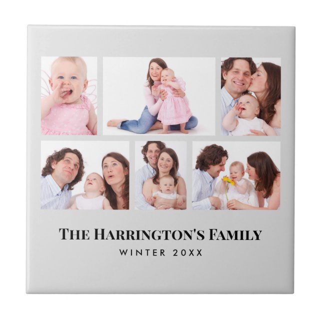 Azulejo De Cerâmica 6 Seções Fotografias Personalizadas - Quadros de C (Frente)