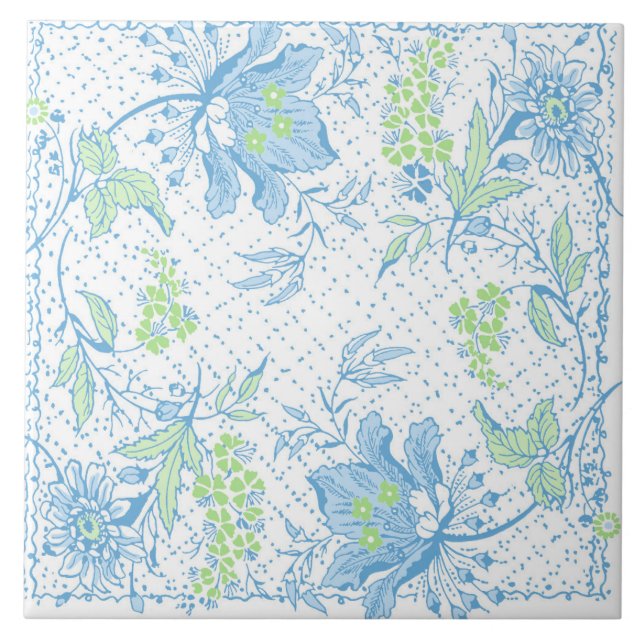 Azulejo De Cerâmica 6x6 Damsel Floral Tile (Frente)