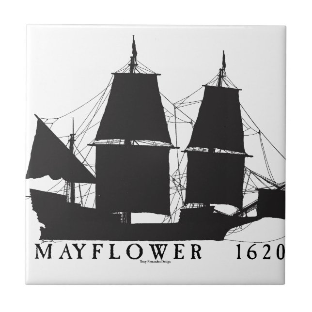Azulejo De Cerâmica 8 1620 Mayflower (Frente)
