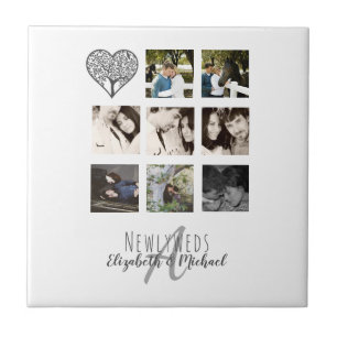 Azulejo De Cerâmica 8 x FOTO COLAGE Novas mesas personalizadas WEDDING